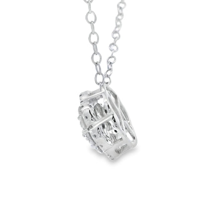 Natural .25ct Diamond Fashion Pendants 10KT White Gold