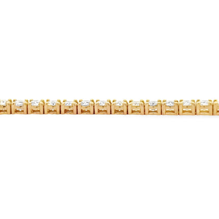 Natural 5.50ct Diamond Tennis Bracelet 18KT Yellow Gold