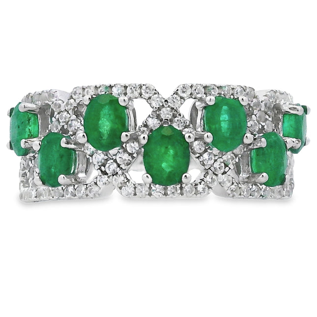 Natural 1.82ct Emerald Zircon Ring Sterling Silver