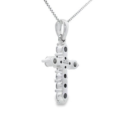 .30ct Diamond Cross Religious Pendant 14KT White Gold