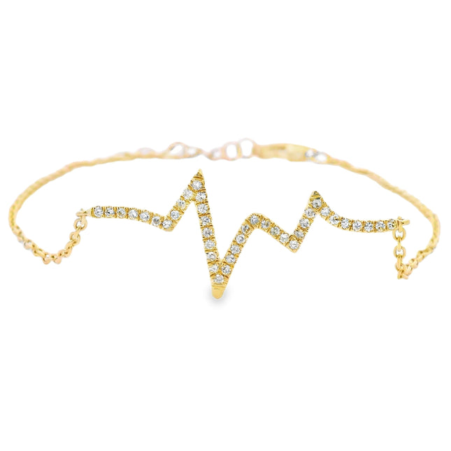 Genuine .10ct Diamond Bracelet 14KT Yellow Gold