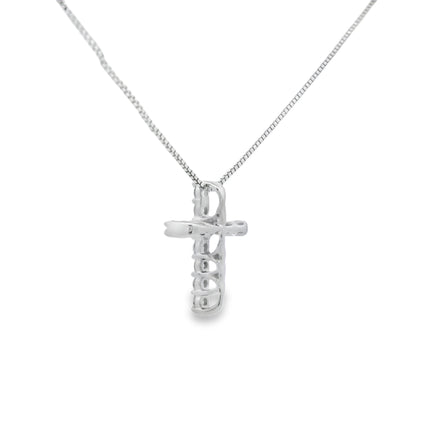 .15ct Diamond Cross Religious Pendant 14KT White Gold