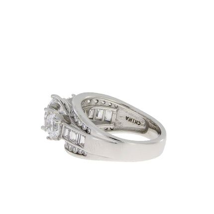 Natural Cubic Zirconium CZ SS Bridal Sterling Silver