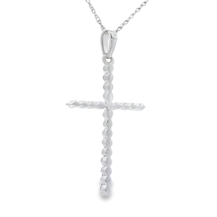 .21ct Diamond Cross Religious Pendant 14KT White Gold
