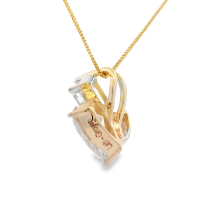 Lab Grown Diamond Fashion Pendants 14KT Yellow Gold