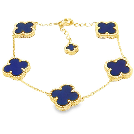 Genuine Lapis Lazuli Bracelet Sterling Silver