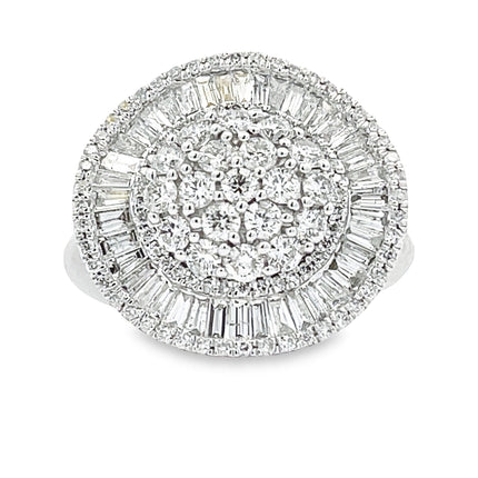 Genuine 2.00ct Diamond Ring 14KT White Gold