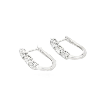1.50ct Lab Grown Diamond Hoop Earrings 14KT White Gold