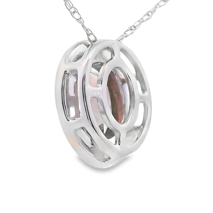 .40ct Quartz Diamond Fashion Pendants 10KT White Gold