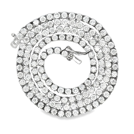 Natural 12.39ct Moissanite Tennis Sterling Silver