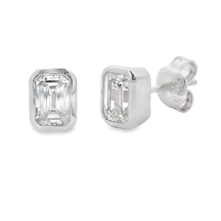 1.00ct Lab Grown Diamond Stud Earrings Sterling Silver