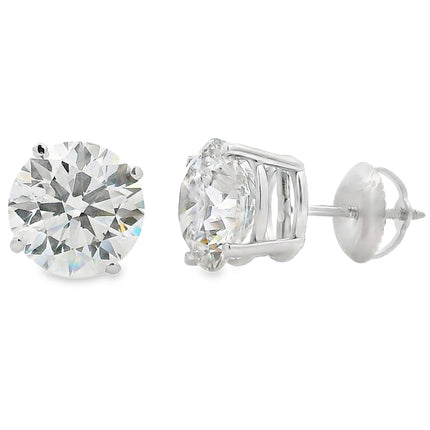 4.40ct Lab Grown Diamond Stud Earrings 14KT White Gold