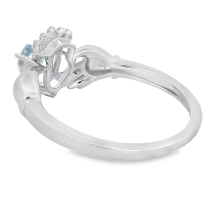 Natural Blue Topaz Ring Sterling Silver