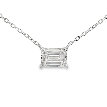 1.00ct Lab Grown Diamond Pendant Sterling Silver