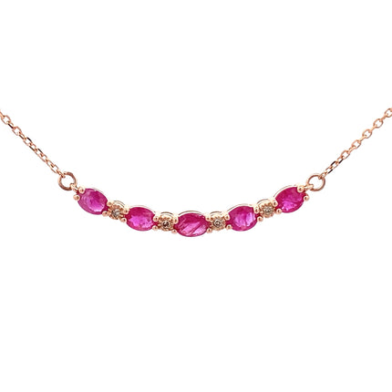 .73ct Ruby Diamond Fashion Pendants 10KT Rose Gold
