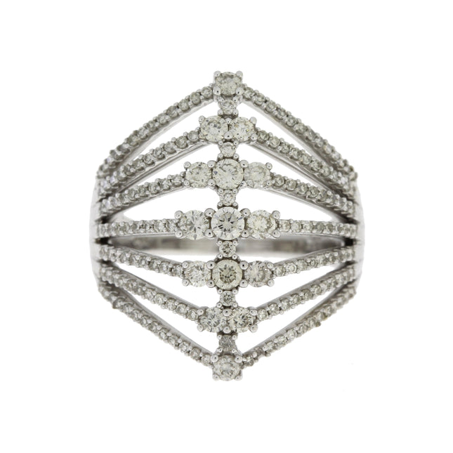 Natural 1.00ct Diamond Ring 14KT White Gold