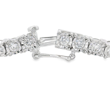 Lab Grown Diamond Tennis Bracelet Sterling Silver