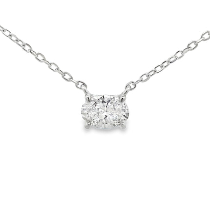 Genuine .50ct Lab Grown Diamond Pendant Sterling Silver