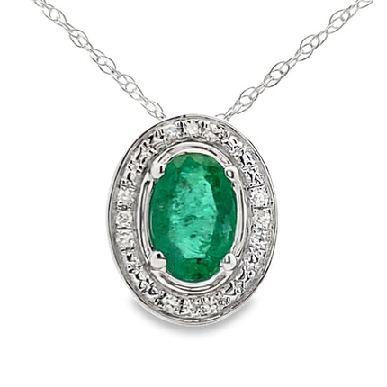 .46ct Emerald Diamond Fashion Pendants 10KT White Gold