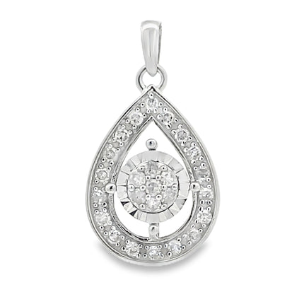 Genuine .25ct Diamond Fashion Pendants 10KT White Gold