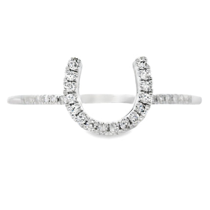 Natural .10ct Diamond Ring 14KT White Gold