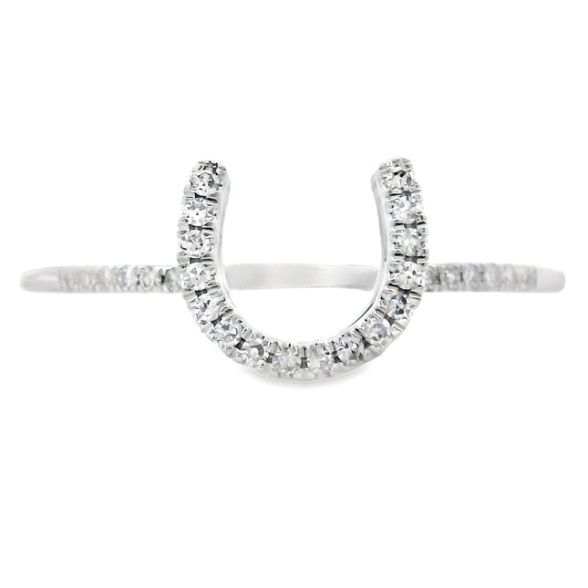 Natural .10ct Diamond Ring 14KT White Gold