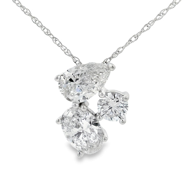 Lab Grown Diamond Fashion Pendants 14KT White Gold