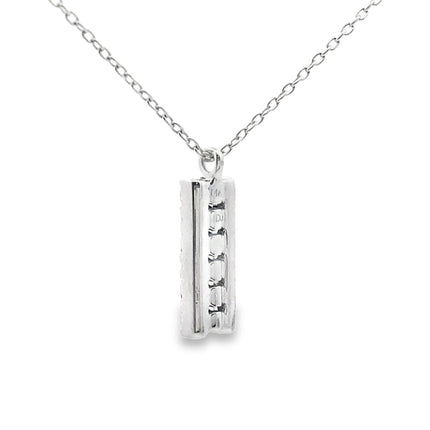 .30ct Sapphire Diamond Fashion Pendants 14KT White Gold