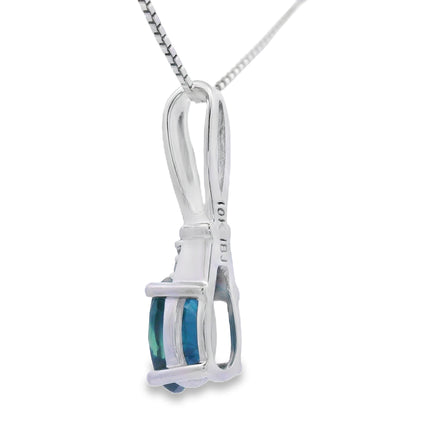 .34ct Sapphire Diamond Fashion Pendants 10KT White Gold
