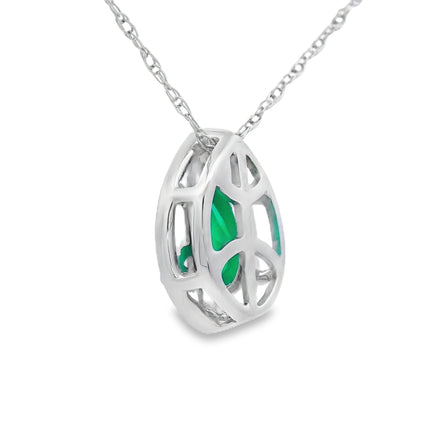Chalcedony Diamond Fashion Pendants 10KT White Gold