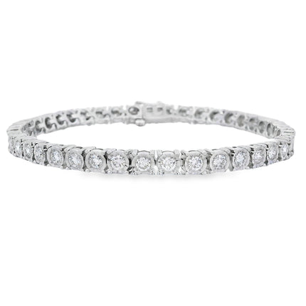 Lab Grown Diamond Tennis Bracelet Sterling Silver