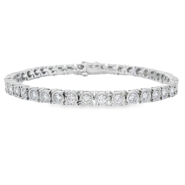 Lab Grown Diamond Tennis Bracelet Sterling Silver