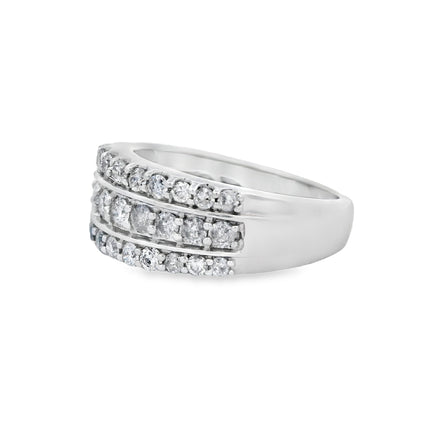 1.00ct Diamond Wedding Band Ring 10KT White Gold