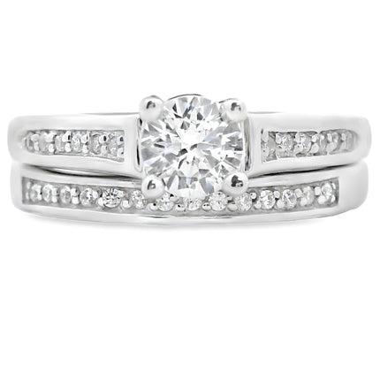 Natural Cubic Zirconia CZ SS Bridal Sterling Silver