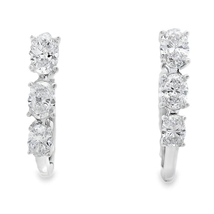 1.50ct Lab Grown Diamond Hoop Earrings 14KT White Gold