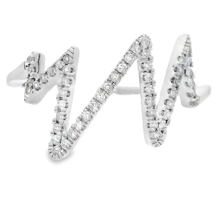 Genuine .15ct Diamond Ring 14KT White Gold