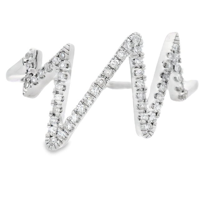 Genuine .15ct Diamond Ring 14KT White Gold