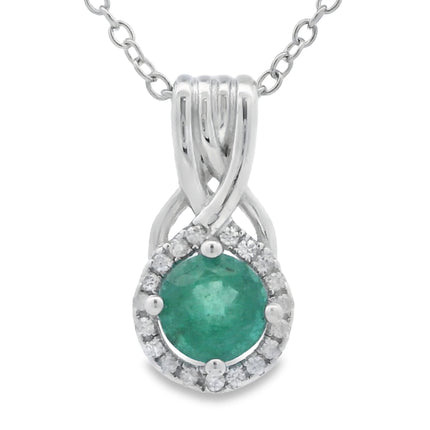 .58ct Emerald Zircon Fashion Pendants Sterling Silver