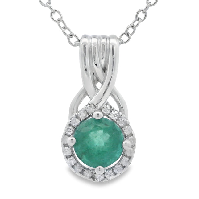 .58ct Emerald Zircon Fashion Pendants Sterling Silver
