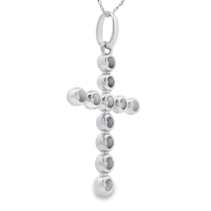 .50ct Diamond Cross Religious Pendant 14KT White Gold