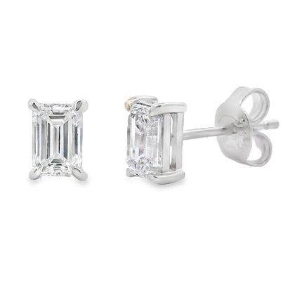1.00ct Lab Grown Diamond Stud Earrings Sterling Silver