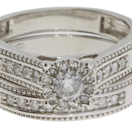 .63ct Diamond Engagement Ring Set 10KT White Gold