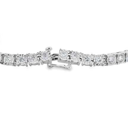 Lab Grown Diamond Tennis Bracelet Sterling Silver