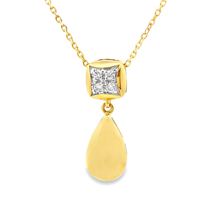 Natural .04ct Diamond Fashion Pendants 10KT Yellow Gold