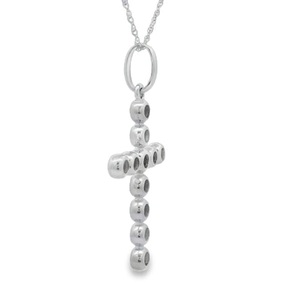 .31ct Diamond Cross Religious Pendant 14KT White Gold