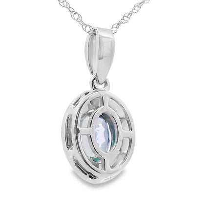 Mystic Fire Topaz Fashion Pendants 10KT White Gold