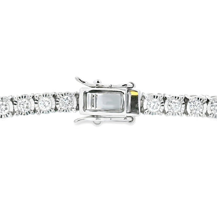 Lab Grown Diamond Tennis Bracelet Sterling Silver