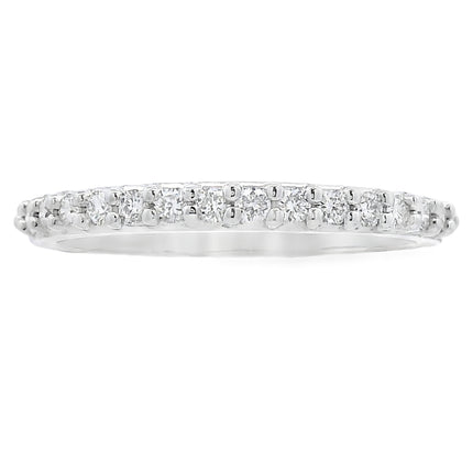 Genuine .25ct Diamond Wedding Band Ring 14KT White Gold