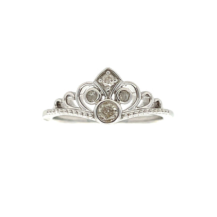 Genuine .17ct Diamond Ring Sterling Silver