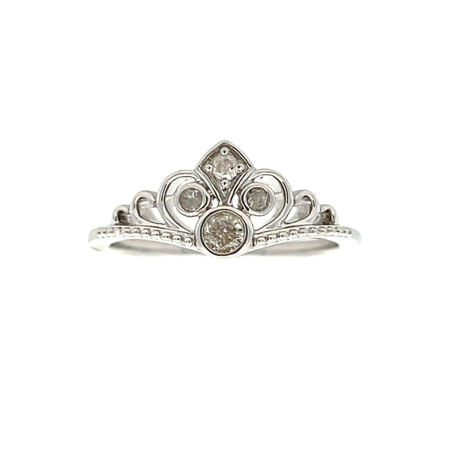 Genuine .17ct Diamond Ring Sterling Silver